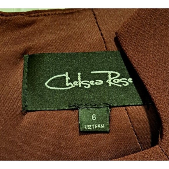 Chelsea Dress Fit Flare Red and Black Short Sleeved Knee Length Ruched Womens 6 - Picture 6 of 8